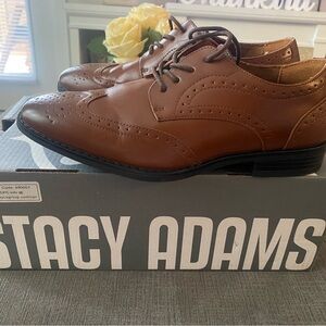 Big Boys Stacy Adams Brown Classic Oxfords size 5